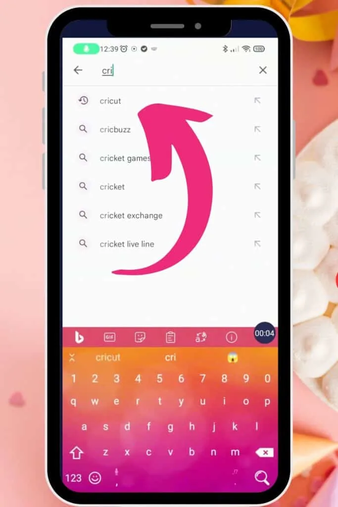 search for cricut in play store