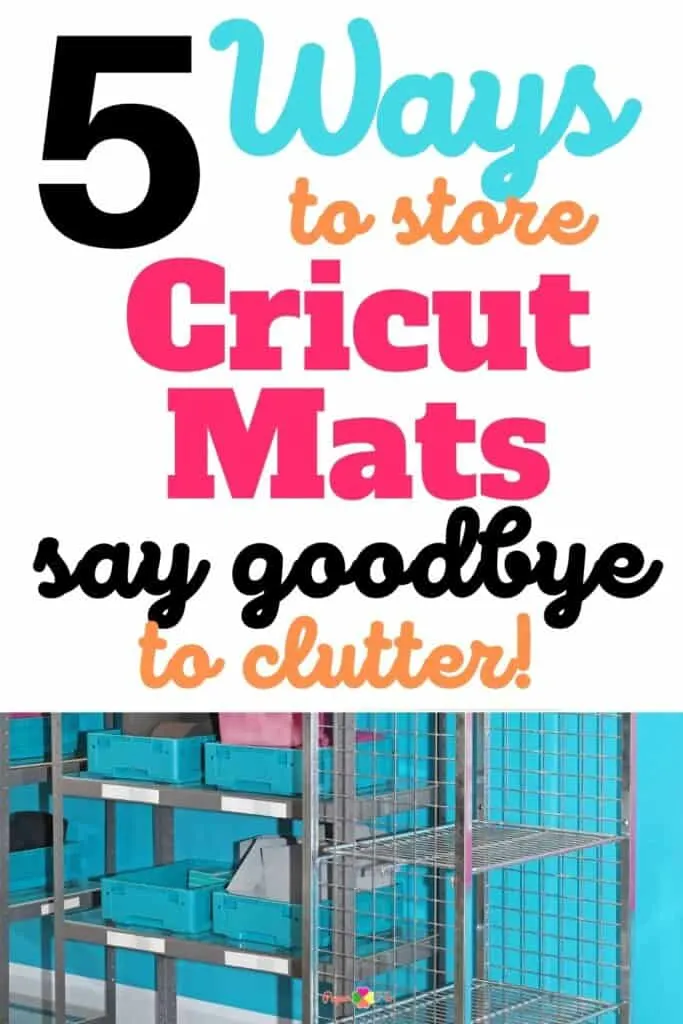 storage rack showing ways to store Cricut mats