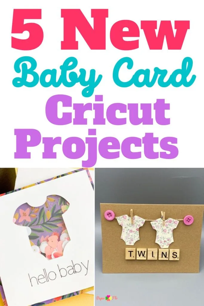 two new baby cards with a cutout of a baby onesie on each card.