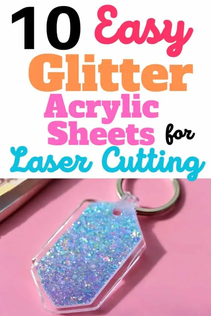 A glitter keychain on a desk.