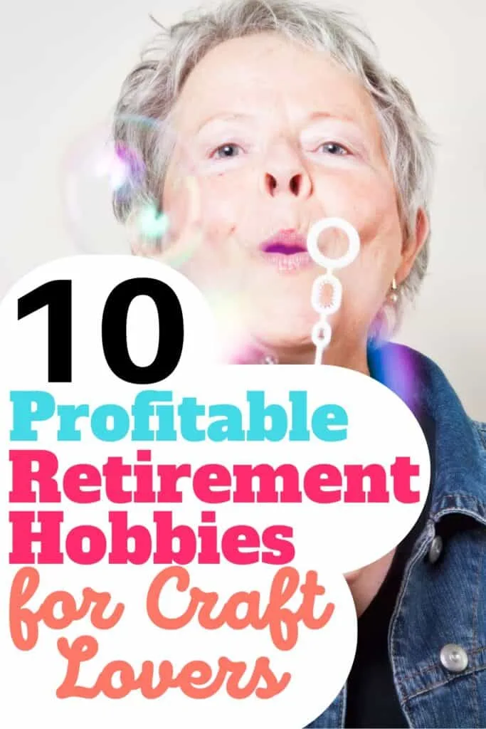Retired woman with short grey pixie haircut blowing bubbles