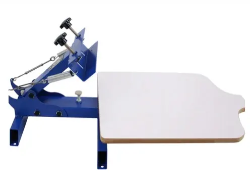 A silk screen printing machine with one pallet.