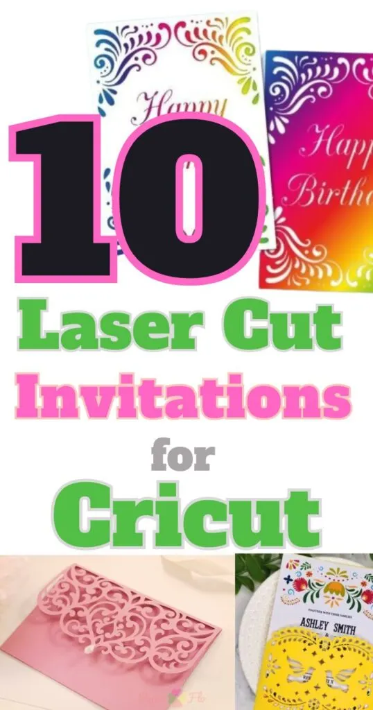 10 Laser cut invitations for Cricut
