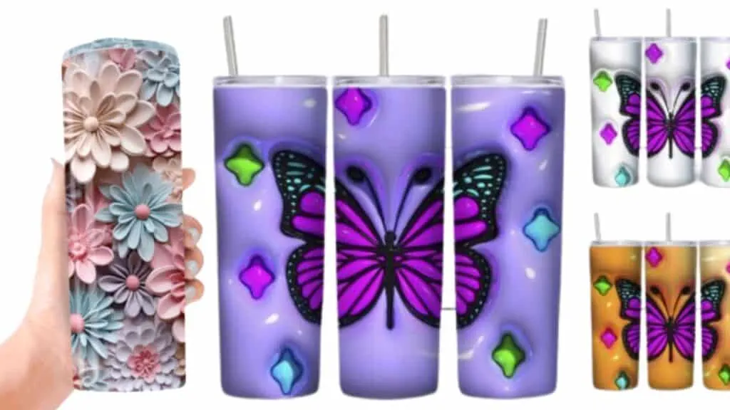 3d wrapped tumblers