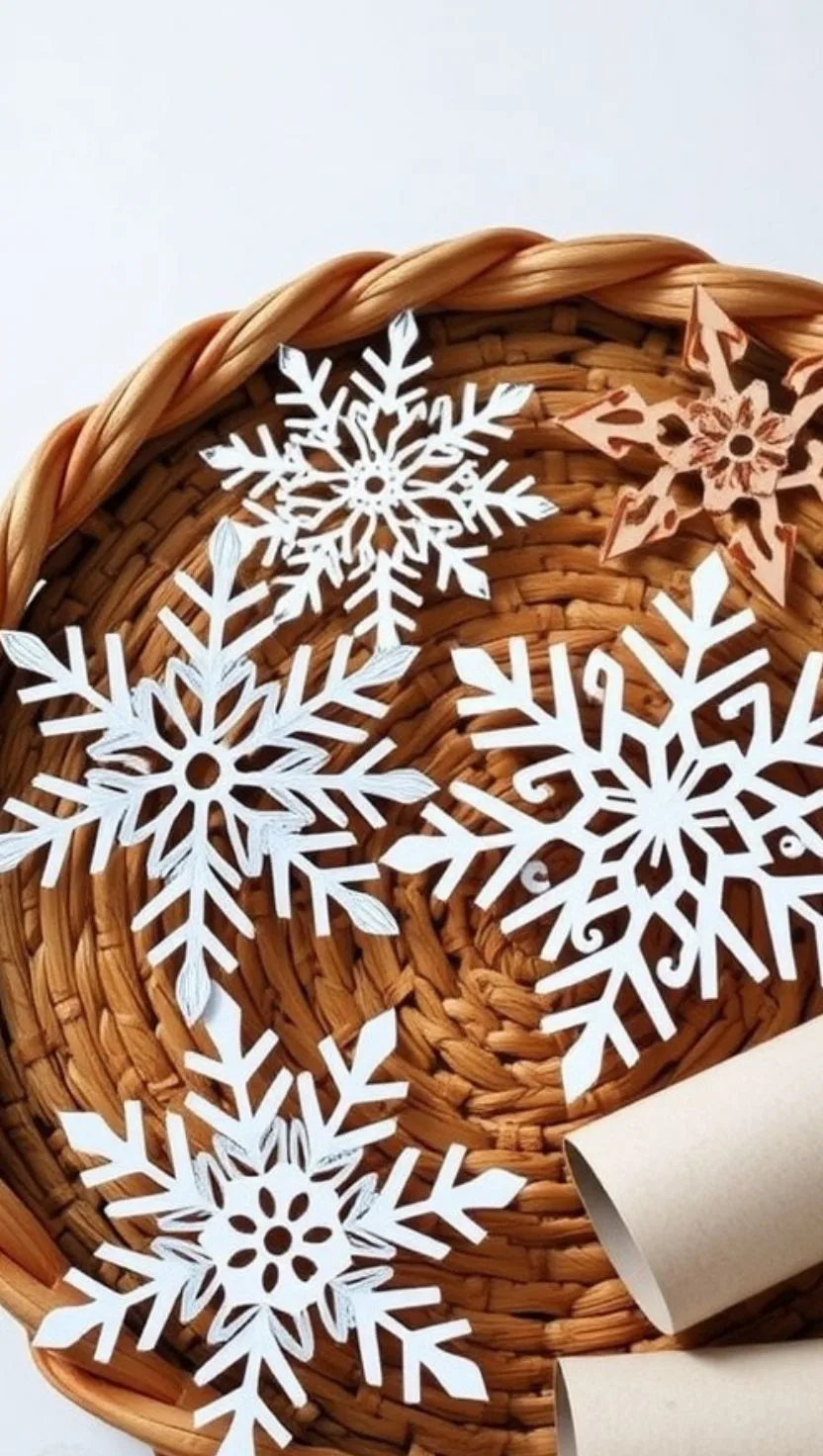 Turn recycled toilet paper rolls into beautiful handmade snowflakes with this easy and budget-friendly craft. These intricate designs add a rustic and elegant touch to your holiday decor, perfect for Christmas ornaments or winter decorations. A fun and eco-friendly DIY project for craft lovers of all ages!