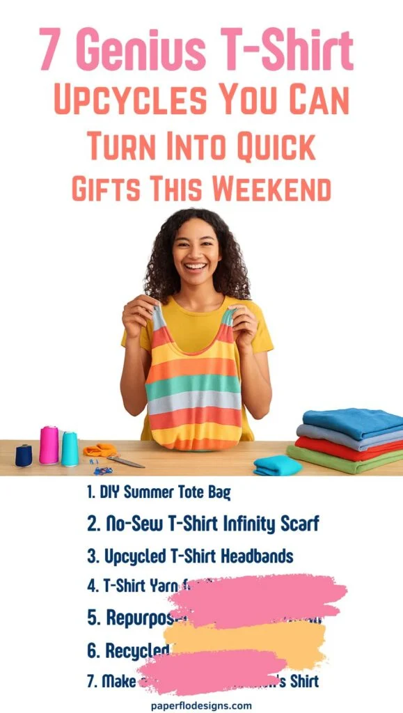 Don’t toss those old tees—turn them into something amazing. From summer totes to DIY headbands, discover seven easy and fun t-shirt upcycle projects that make perfect last-minute gifts.