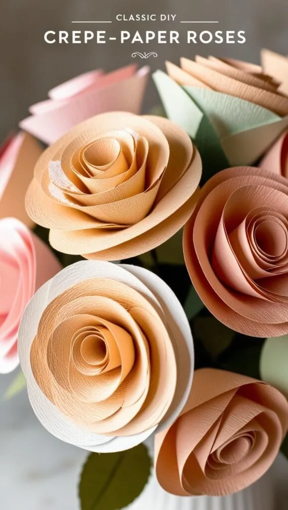 Learn how to make stunning crepe paper roses with this easy step-by-step tutorial. Perfect for weddings, home decor, or DIY gifts, these paper flowers look incredibly realistic and last forever.