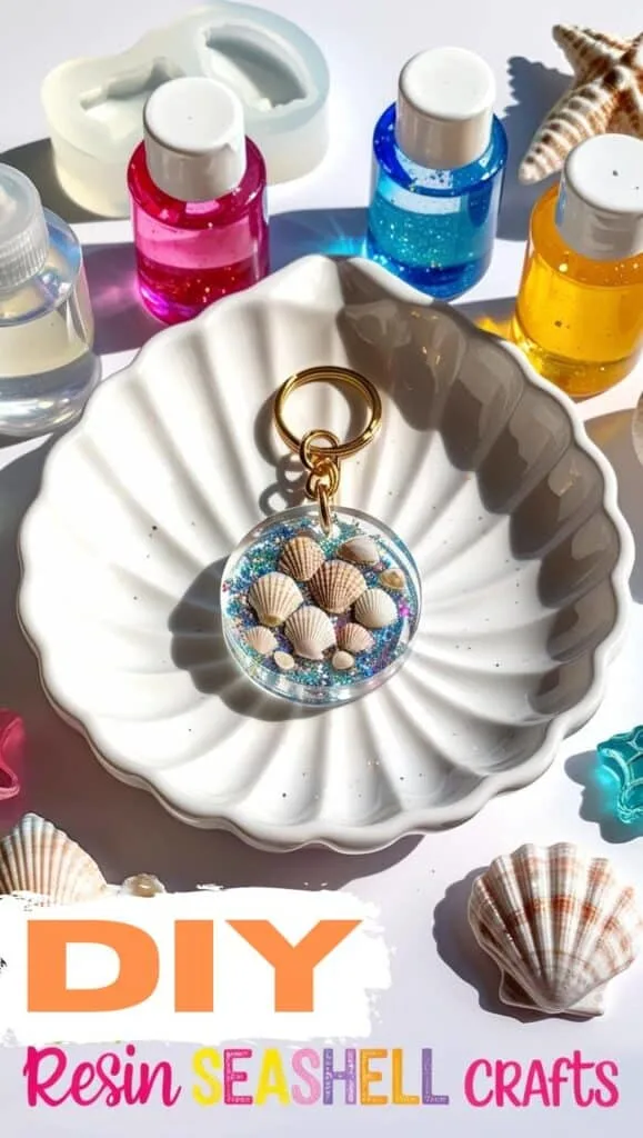 Looking for a fun and easy resin project? This DIY seashell keychain is a sparkly handmade gift you can make in under an hour. Perfect for beginners, this resin seashell craft adds coastal charm to any keyring or bag.