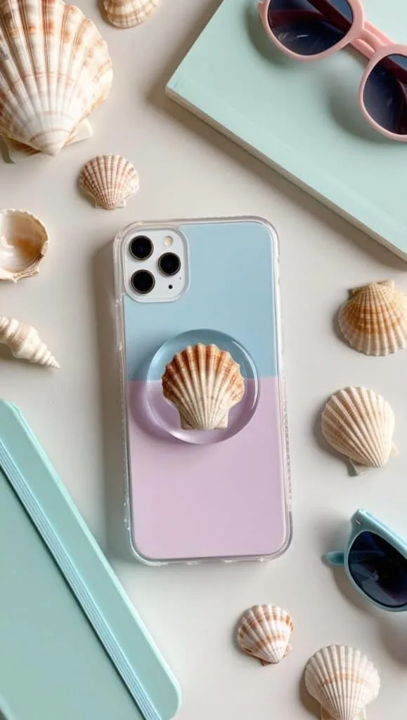 Looking for a fun, simple beach craft? This pastel seashell phone grip is the perfect beginner-friendly resin project for that dreamy seashell aesthetic.