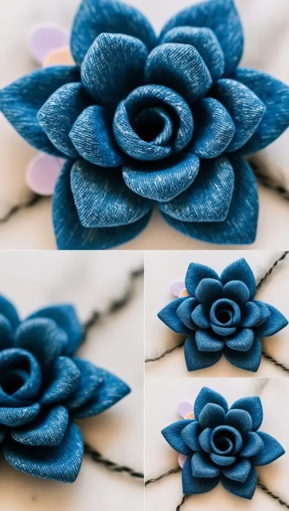If you're looking for easy denim crafts, these no-sew denim flowers are a must-try. They're quick to make, fun to fold, and look amazing as decor or wearable accessories. Whether you're a beginner or seasoned crafter, this tutorial walks you through every step with gorgeous results.