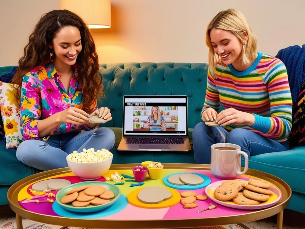 This is the ultimate girls’ night idea: cozy up, log on, and craft together! Whether it’s cookies, coasters, or coloring sheets, these easy crafts are perfect for a chill evening with friends—even when you're miles apart.