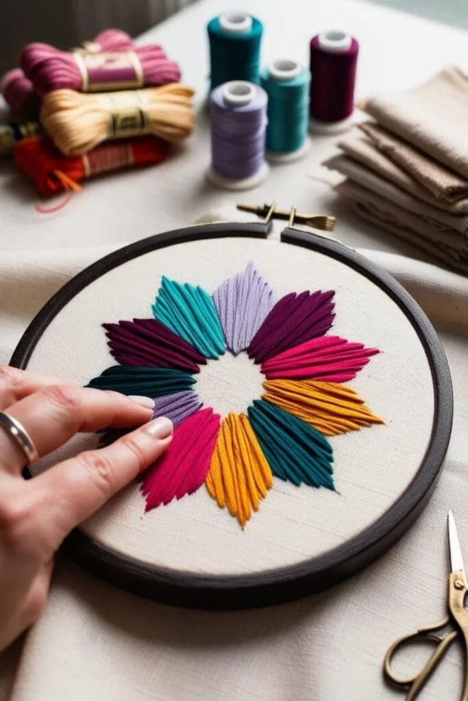 Transform colorful scraps into floral wall art with this easy fabric appliqué project! Perfect for embroidery hoops or framed displays, this is a creative way to turn scraps into something stunning.