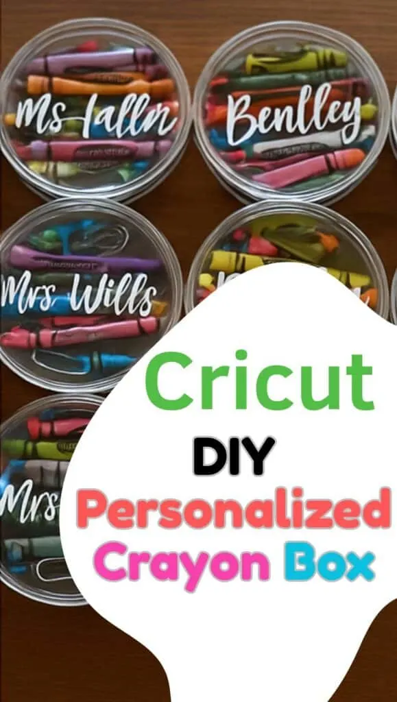 Use your Cricut to make these adorable personalized crayon containers for teachers, kids, or classroom treats! Made with Dollar Tree containers and vinyl decals, these fun and colorful craft kits are perfect for back-to-school season. Add crayons, clips, and pins to create a complete gift they’ll love. Quick, budget-friendly, and great to sell too!