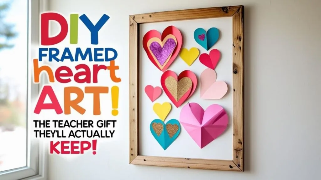 This framed heart art is the DIY teacher gift that stands out from the rest. Made with kid-drawn hearts, this sweet and personal project costs less than $5 and makes a meaningful classroom keepsake. Perfect for Teacher Appreciation Week, end-of-year thank yous, or anytime you want to show gratitude. Teachers love gifts they can display—and this is one they’ll proudly hang.