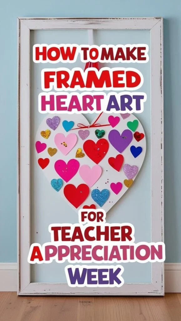 Celebrate Teacher Appreciation Week with a heartfelt and handmade gift! This framed heart art project is easy to make with kids and uses simple supplies like paper, crayons, and a frame. It’s affordable, personal, and makes a lasting impression in the classroom. Ideal for busy moms and crafters who want thoughtful gifts that won’t break the budget.