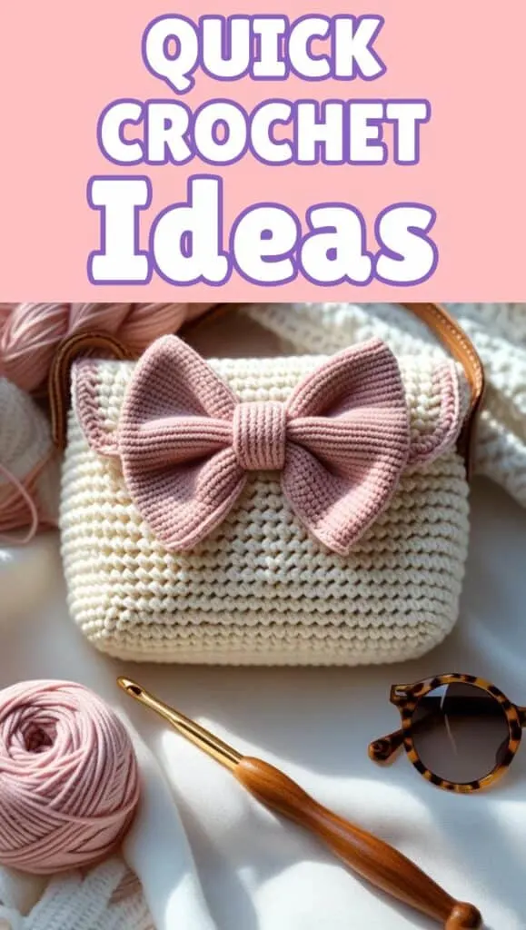This quick crochet gift idea is simple yet stunning! The chunky cream bag with a soft pink bow is beginner-friendly and fast to finish. Perfect for birthdays, holidays, or just because. Great for crafters looking for easy projects that look store-bought. Keep it classic or play with colors for a fun twist!