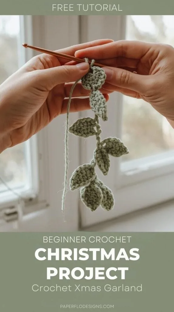 This beginner crochet Christmas project is perfect if you want something festive but stress-free. The crochet tree garland design uses repeating stitches, making it easy to memorize and relaxing to work on. A great example of crochet christmas decorations free that look polished without being complicated.