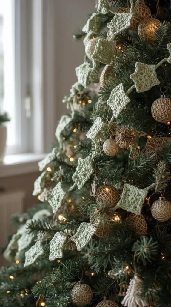 Save this for holiday inspiration if you love crochet garland ideas that feel cozy and handmade. This crochet Christmas garland works beautifully as tree decor, mantel styling, or shelf accents. It’s also a thoughtful option if you’re exploring crochet gift ideas for friends or family during the holidays.