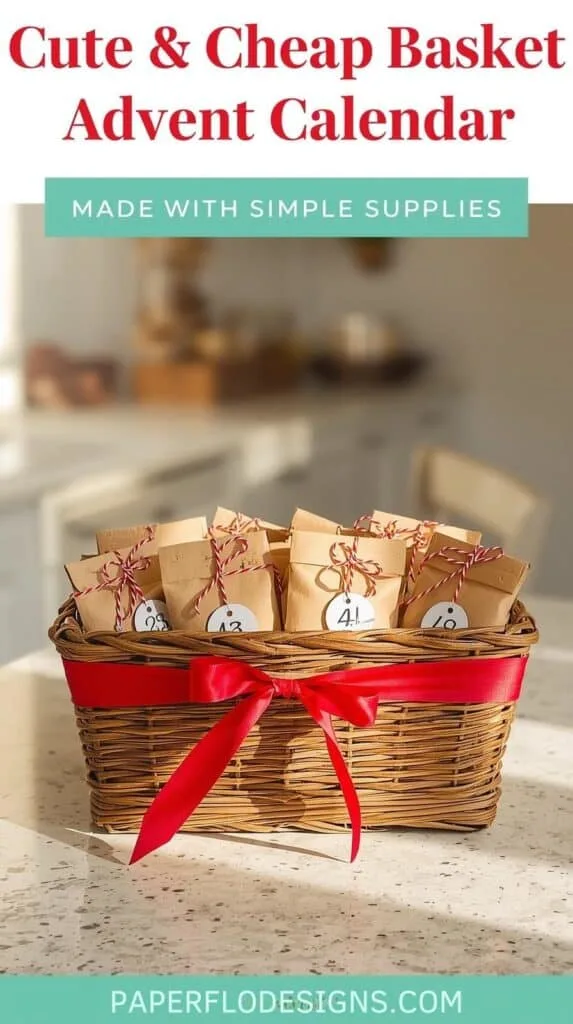This clean and modern clipboard advent calendar is great for families who love organized, clutter-free holiday crafts. Each pocket holds a numbered card or tiny treat for a fun surprise every day. An easy homemade advent calendar idea that fits small spaces and adds a cheerful touch to your December traditions.