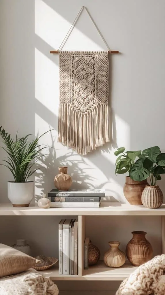 Mini crochet wall tapestries are perfect for apartments, gallery walls, and small spaces. This crochet wall hanging proves that small decor can still make a big impact. These pieces are quick to make, easy to ship, and ideal for Etsy sellers testing new crochet wall decor designs without committing to large statement pieces.