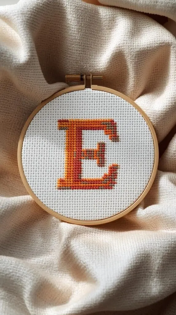 A single monogram letter is one of the easiest needlepoint projects for beginners. You’re focusing on one bold shape with a simple background, which keeps the design clean and manageable. Monogram projects are especially helpful if you’ve worked on cross stitch projects before and want a familiar starting point when transitioning to needlepoint.