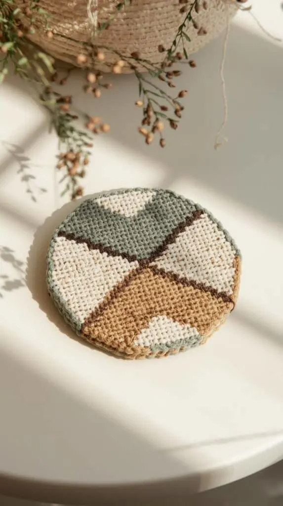 Beginner needlepoint ideas like a single monogram letter are perfect for learning basic stitches without feeling overwhelmed. This simple initial design is stitched on beginner-friendly canvas and focuses on clean lines, even tension, and consistent coverage. Monogram needlepoint projects are great for practicing continental or basketweave stitch while creating personalized decor or gifts that feel timeless and handmade.