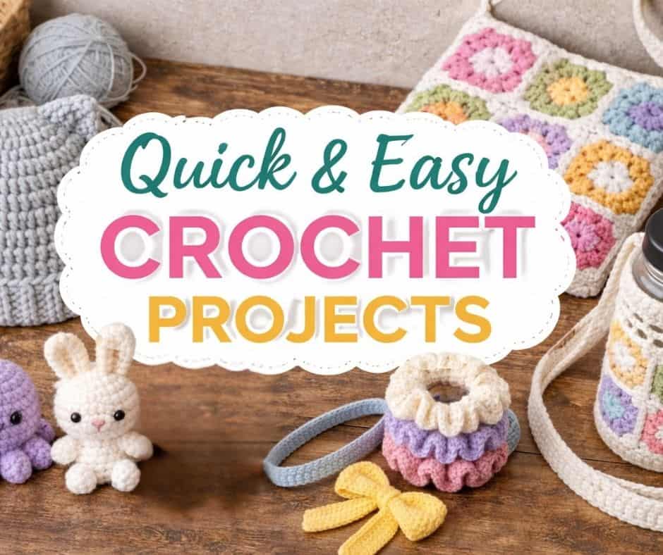 Quick and easy crochet projects are perfect when you want something cute, fast, and beginner-friendly. This roundup includes simple crochet ideas like a cat ear beanie, mini stuffed animals, a granny square bag, and more. These projects are great for gifts, selling on Etsy, or just relaxing with yarn after a long day. If you&rsquo;ve been looking for easy crochet patterns that actually turn out adorable, you&rsquo;re going to love these.